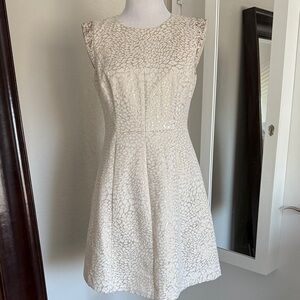 Vince Camuto Cream Textured Mini Dress